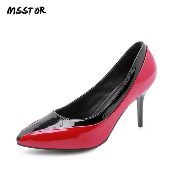 mixed colors pumps shoes women pointed toe party autumn spring plus size ladies heels slip-on green for 8cm dress, Black
mixed colors pumps shoes women pointed toe party autumn spring plus size ladies heels slip-on green for 8cm dress, Black