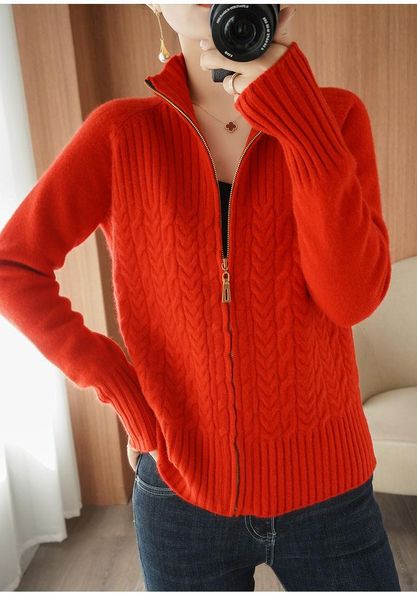 women's jackets women knit sweater cardigan zipper stand high neck jacket femal loose twisted flowers slim fit coat fashion clothes, Black;brown
women's jackets women knit sweater cardigan zipper stand high neck jacket femal loose twisted flowers slim fit coat fashion clothes, Black;brown