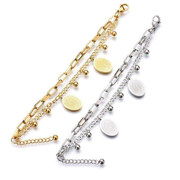 charm bracelets mxgxfam gold color blessed virgin mary 2 line jewelry for women 316l titanium steel designs 17.5 cm+3.5 cm no fade, Golden;silver
charm bracelets mxgxfam gold color blessed virgin mary 2 line jewelry for women 316l titanium steel designs 17.5 cm+3.5 cm no fade, Golden;silver