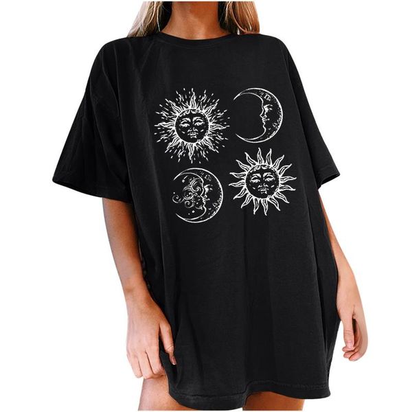 women's t-shirt tshirt women vintage sun and moon printed pattern casual short sleeve aesthetic ropa camisetas harajuku t shirt, White
women's t-shirt tshirt women vintage sun and moon printed pattern casual short sleeve aesthetic ropa camisetas harajuku t shirt, White