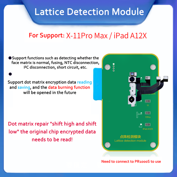 cell phone repairing tools jc dot matrix detection module lattice support x 11promax ipad a12x connect with pro1000s to use
cell phone repairing tools jc dot matrix detection module lattice support x 11promax ipad a12x connect with pro1000s to use