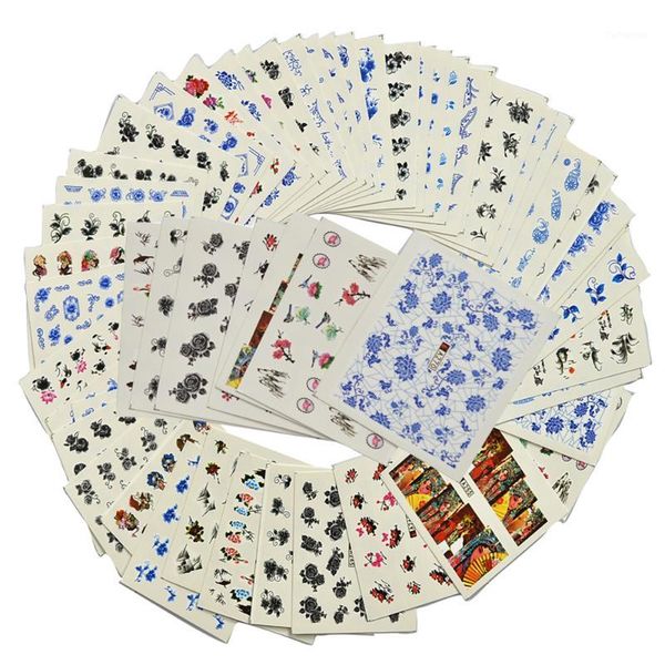 48sheets chinese style flower nail sticker water transfer art decals beauty wraps temporary taoos manicure tools a241-2881, Black
48sheets chinese style flower nail sticker water transfer art decals beauty wraps temporary taoos manicure tools a241-2881, Black
