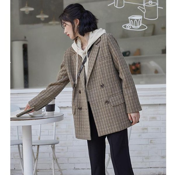 women's wool & blends cmaz real s suit jacket korean-style loose 2021 autumn and winter, Black
women's wool & blends cmaz real s suit jacket korean-style loose 2021 autumn and winter, Black