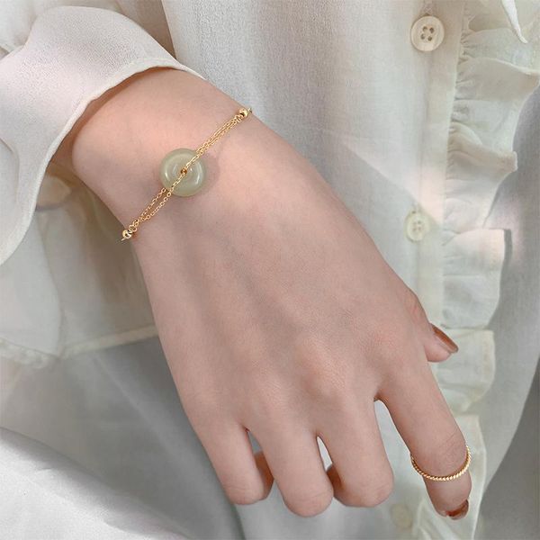 link, chain lucky safe buckle fashion handmade gold color bracelet for women girls korean trendy dainty jewelry gifts sl2357, Black
link, chain lucky safe buckle fashion handmade gold color bracelet for women girls korean trendy dainty jewelry gifts sl2357, Black