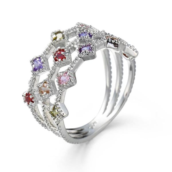 wedding rings fashion multi-color crystal zircon for women party multilayer hollowing out ring gifts valentine's day jewelry, Slivery;golden
wedding rings fashion multi-color crystal zircon for women party multilayer hollowing out ring gifts valentine's day jewelry, Slivery;golden