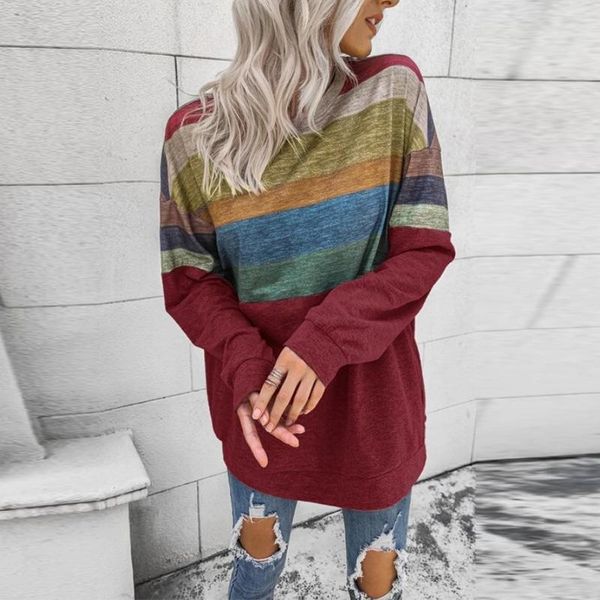 women's hoodies & sweatshirts autumn vintage stripe patchwork hoodie sweatshirt women fashion o neck long sleeve pullover spring casual, Black
women's hoodies & sweatshirts autumn vintage stripe patchwork hoodie sweatshirt women fashion o neck long sleeve pullover spring casual, Black