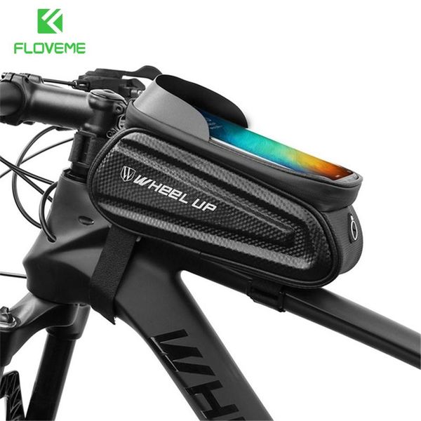 inch mtb bike bag waterproof front bicycle cycling eva touchscreen hard shell frame tube handlebar pack cell phone pouches