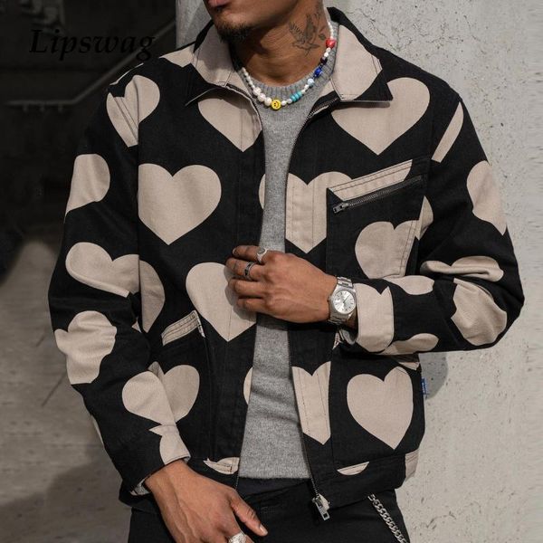 men's jackets harajuku fashion hearts print lapel jacket men casual long sleeve loose zipper coats spring mens clothes hip hop streetwe, Black;brown
men's jackets harajuku fashion hearts print lapel jacket men casual long sleeve loose zipper coats spring mens clothes hip hop streetwe, Black;brown