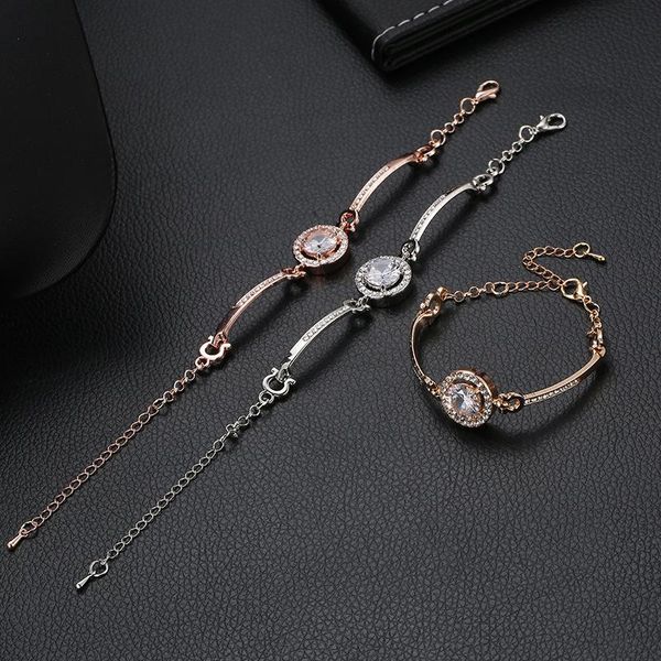 link, chain fashion selling jewelry ladies wild bracelet simple temperament flashing diamond zircon student gift, Black
link, chain fashion selling jewelry ladies wild bracelet simple temperament flashing diamond zircon student gift, Black