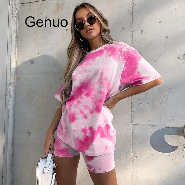 tie dye print basic tshirt shorts two piece set women casual outfits lounge wear jogging femme biker tees summer women's tracksuits, Gray
tie dye print basic tshirt shorts two piece set women casual outfits lounge wear jogging femme biker tees summer women's tracksuits, Gray