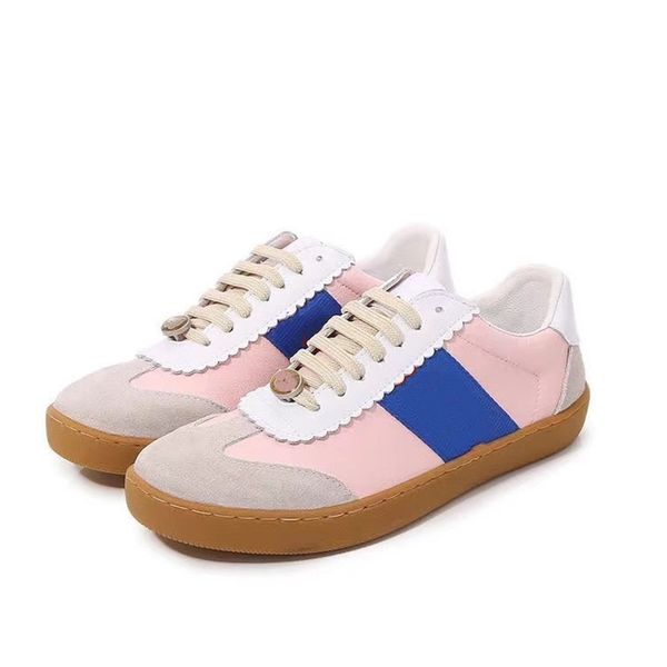 2021 new family moral training color matching leather small white leisure sports single shoes for men and women, Black
2021 new family moral training color matching leather small white leisure sports single shoes for men and women, Black