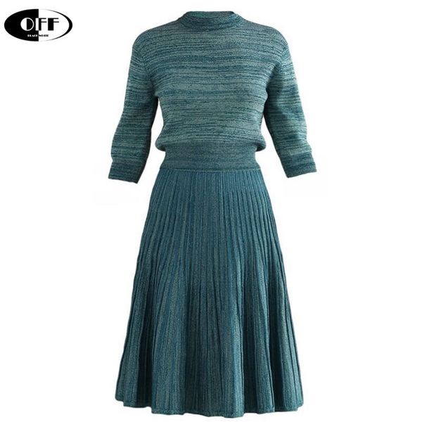 italy style spring women suit half sleeve knit pleated skirt two-piece set lady elegant elasticity knitting pullover skirts 211101, White
italy style spring women suit half sleeve knit pleated skirt two-piece set lady elegant elasticity knitting pullover skirts 211101, White