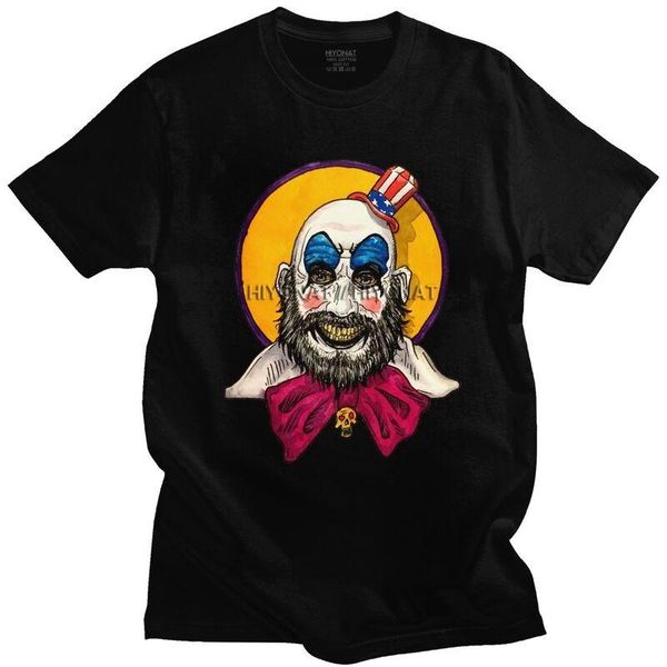 men's t-shirts streetwear captain spaulding rob zombie t shirt men cotton tshirt short sleeves horror film tee house of 1000 corpses t-, White;black
men's t-shirts streetwear captain spaulding rob zombie t shirt men cotton tshirt short sleeves horror film tee house of 1000 corpses t-, White;black