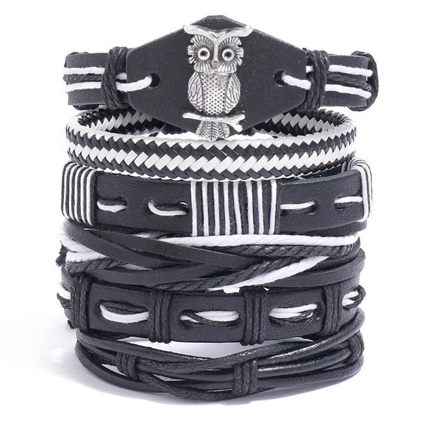 charm bracelets jewelry simple multi-layer vintage woven leather bracelet diy6 piece set combination men's, Golden;silver
charm bracelets jewelry simple multi-layer vintage woven leather bracelet diy6 piece set combination men's, Golden;silver