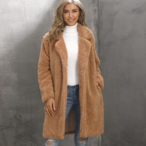 women's fur & faux fall/winter suit collar coat women mid-length plush, Black
women's fur & faux fall/winter suit collar coat women mid-length plush, Black