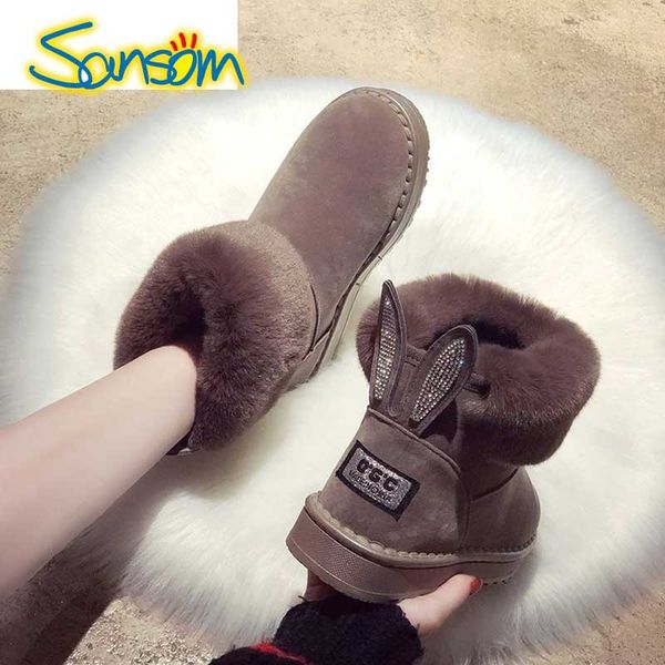 sansom women boots brand winter shoes warm black round toe casual plus size female snow boots 222
sansom women boots brand winter shoes warm black round toe casual plus size female snow boots 222