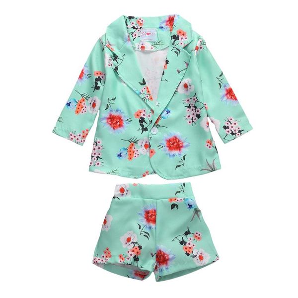 clothing sets children's girls floral coat + shorts two-piece suit kids clothes, White
clothing sets children's girls floral coat + shorts two-piece suit kids clothes, White