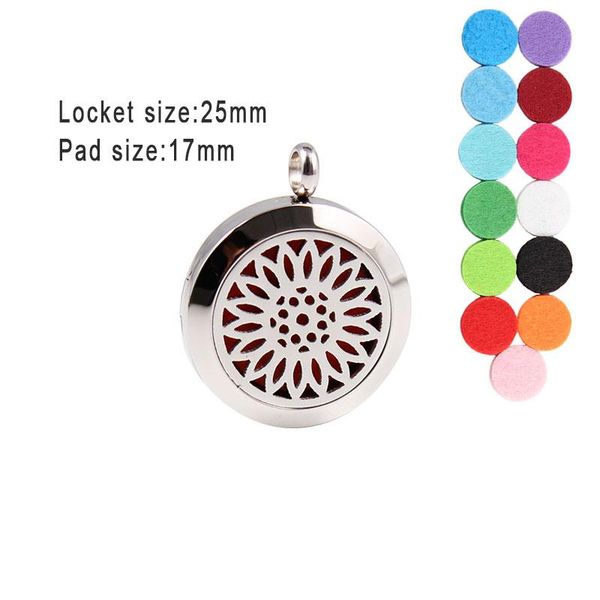 pendant necklaces 10pcs sunflower diffuser locket25mm essential oils locket stainless steel perfume necklace, Silver
pendant necklaces 10pcs sunflower diffuser locket25mm essential oils locket stainless steel perfume necklace, Silver