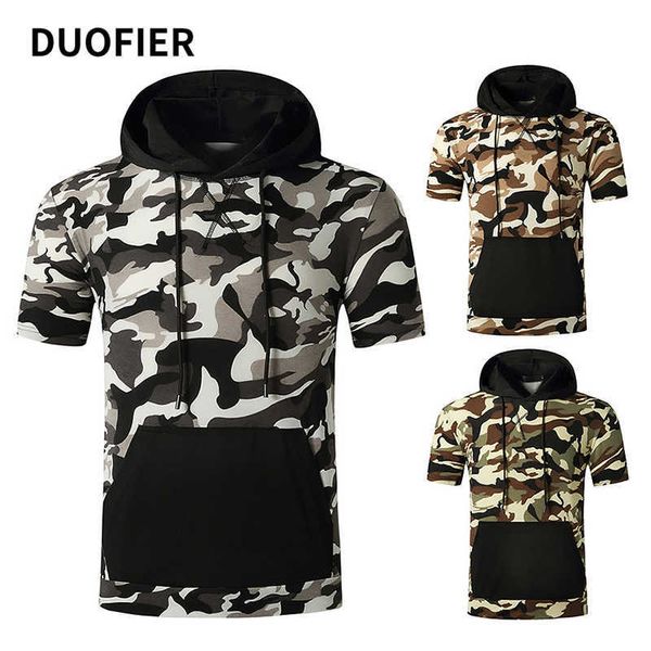 fashion summer men's hoodie t-shirts camouflage sweatshirt cool hoody sport slim fitness hooded sportswer tees big pocket 210603, Black
fashion summer men's hoodie t-shirts camouflage sweatshirt cool hoody sport slim fitness hooded sportswer tees big pocket 210603, Black