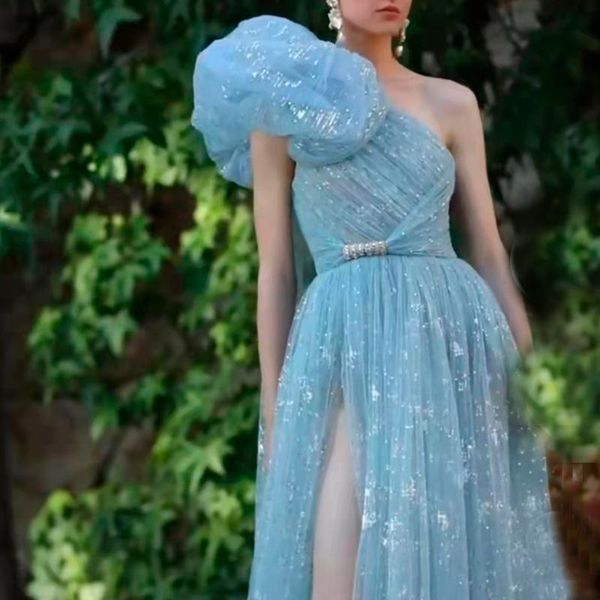 party dresses romantic blue sequins boat neck long princess prom dress straight tulle budding flower one shoudler slits evening / /homec, White;black
party dresses romantic blue sequins boat neck long princess prom dress straight tulle budding flower one shoudler slits evening / /homec, White;black