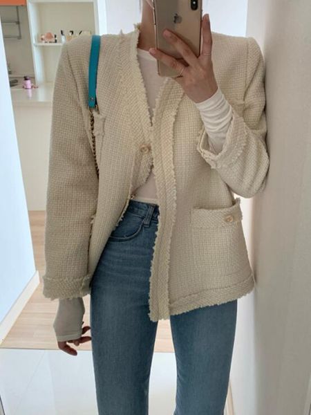 two piece dress zawfl - women's tweed jacket, fashion, long sleeve, retro 2021 wear, White
two piece dress zawfl - women's tweed jacket, fashion, long sleeve, retro 2021 wear, White