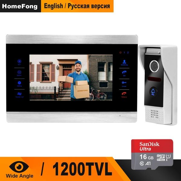 homefong 7 inch video door phone intercom system 1200tvl doorbell camera ir night vision 16g card with lock phones
homefong 7 inch video door phone intercom system 1200tvl doorbell camera ir night vision 16g card with lock phones