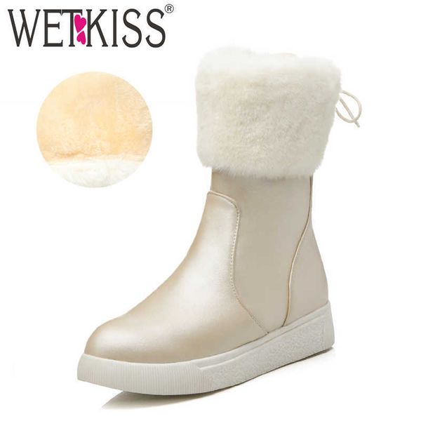 wetkiss winter plush ankle women boots cross tied round toe flat sole footwear pu female boot platform snow shoes woman 210630, Black
wetkiss winter plush ankle women boots cross tied round toe flat sole footwear pu female boot platform snow shoes woman 210630, Black