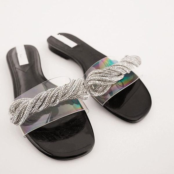 crystal thin belt winding peep-toe set transparent flat slippers sandals, female foot a word, Black
crystal thin belt winding peep-toe set transparent flat slippers sandals, female foot a word, Black
