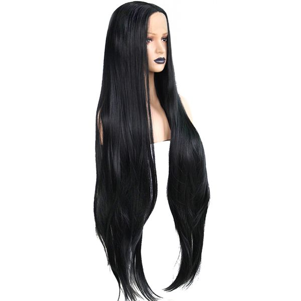 wig european american fashion leisure chemical fiber front lace high-end wigs headset 13*1 lace area temperament black long straight hair
wig european american fashion leisure chemical fiber front lace high-end wigs headset 13*1 lace area temperament black long straight hair