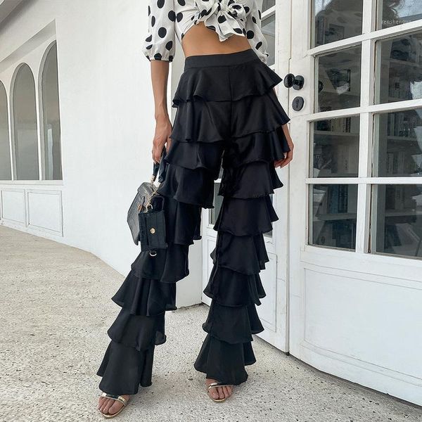 women casual ruffled loose pants full length ladies female trouser spring autumn pencil high waist trousers women's & capris, Black;white
women casual ruffled loose pants full length ladies female trouser spring autumn pencil high waist trousers women's & capris, Black;white