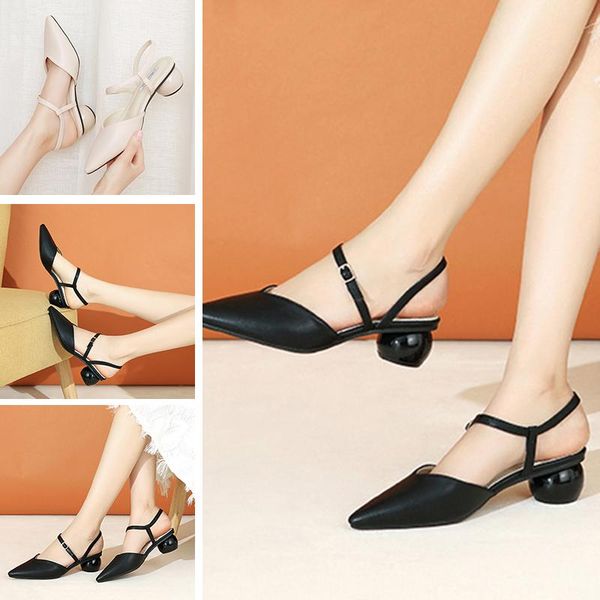 brand ladies sandals british buckle high heels summer women's shoes mules round toe heel casual, Black
brand ladies sandals british buckle high heels summer women's shoes mules round toe heel casual, Black