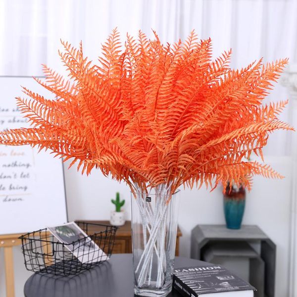 decorative flowers & wreaths 5 fork persian fern leaf artificial plant flower arrangement wedding diy home el restaurant office garden decor