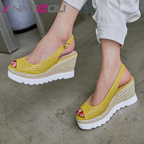 cutouts real leather shoes platform wedge heels women sandals peep toe buckle ladies party summer white1, Black
cutouts real leather shoes platform wedge heels women sandals peep toe buckle ladies party summer white1, Black