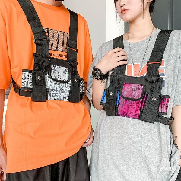 fashion tactical chest bag for men functional hip hop vest streetwear waist pack women black utility rig support, Black;gray
fashion tactical chest bag for men functional hip hop vest streetwear waist pack women black utility rig support, Black;gray