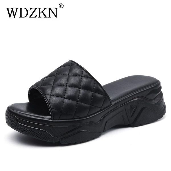 slippers wdzkn 2021 summer women thick bottom wedges heel casual open toe split leather slip on outside platform slides, Black
slippers wdzkn 2021 summer women thick bottom wedges heel casual open toe split leather slip on outside platform slides, Black