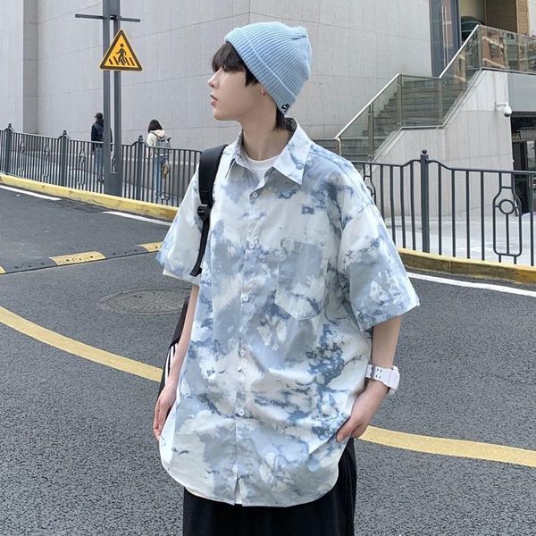 men's casual shirts summer cotton printed shirt korean fashion loose men harajuku streetwear retro short-sleeved, White;black
men's casual shirts summer cotton printed shirt korean fashion loose men harajuku streetwear retro short-sleeved, White;black