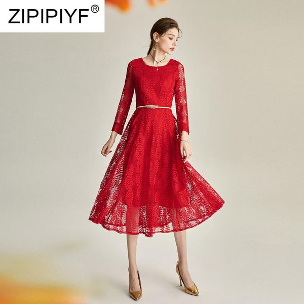 casual dresses elegant womens red lace dress 2021 spring fashion slim o-neck mid-calf office ladies party vestidos y22, Black;gray
casual dresses elegant womens red lace dress 2021 spring fashion slim o-neck mid-calf office ladies party vestidos y22, Black;gray