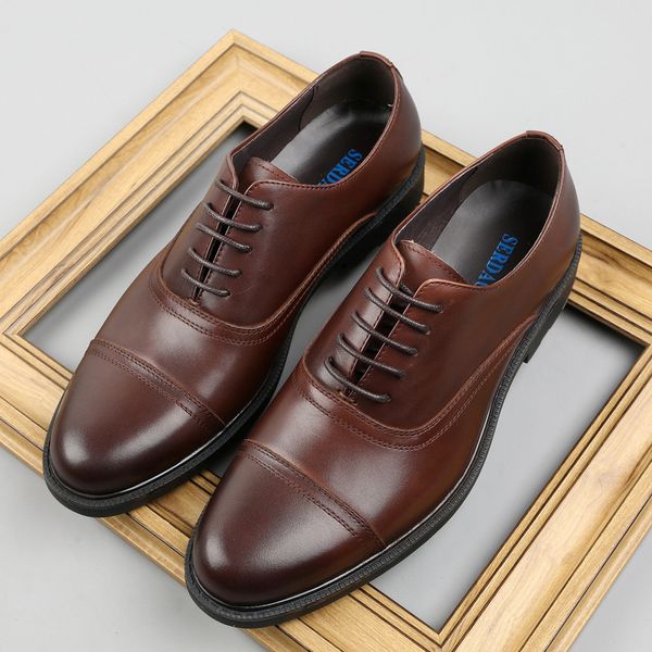 Genuine Leather Mens Dress Shoes Handmade Office Business Wedding Black Brown Luxury Lace Up Formal Oxfords Mens Shoe
Genuine Leather Mens Dress Shoes Handmade Office Business Wedding Black Brown Luxury Lace Up Formal Oxfords Mens Shoe