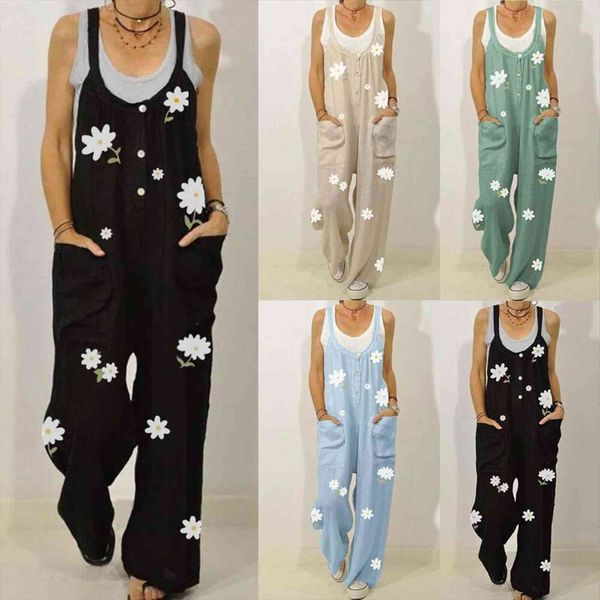 sleeveless floral print pockets buttons women jumpsuits bib overall dungarees clothing, Black;white
sleeveless floral print pockets buttons women jumpsuits bib overall dungarees clothing, Black;white