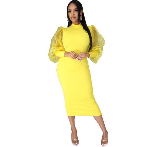 casual dresses midi dress elegant women party bodycon o collar lantern sleeve patchwork mid calf yellow fashion office for ladies, Black;gray
casual dresses midi dress elegant women party bodycon o collar lantern sleeve patchwork mid calf yellow fashion office for ladies, Black;gray