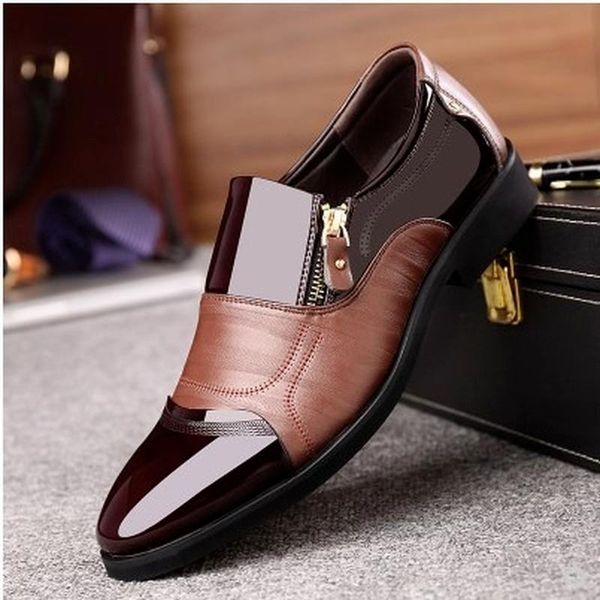 men's leather shoes trend male british brown pointed toe strap business casual formal wedding dress elegant 2021, Black
men's leather shoes trend male british brown pointed toe strap business casual formal wedding dress elegant 2021, Black