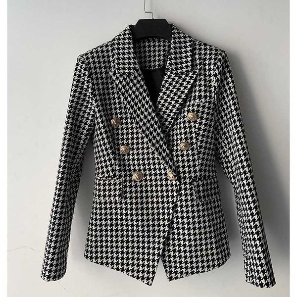 high-end temperament ladies plaid jacket autumn and winter slim double-breasted women's blazer classic suit feminine 210527, White;black
high-end temperament ladies plaid jacket autumn and winter slim double-breasted women's blazer classic suit feminine 210527, White;black