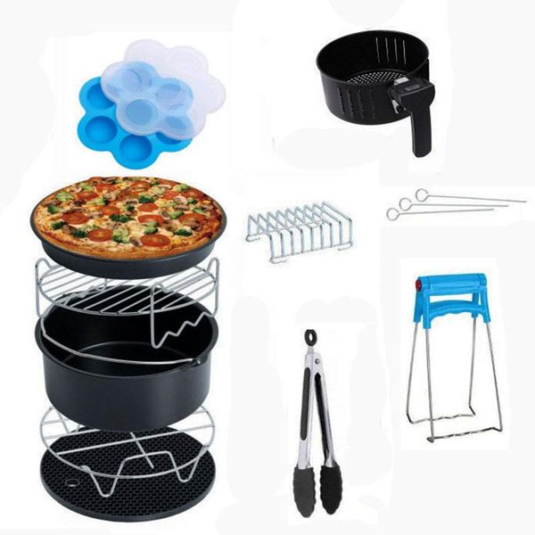 air fryers fryer accessories 9pcs/set 7 inch fit for airfryer 3.5-5.8qt baking basket pizza plate grill pot kitchen cooking tool
air fryers fryer accessories 9pcs/set 7 inch fit for airfryer 3.5-5.8qt baking basket pizza plate grill pot kitchen cooking tool