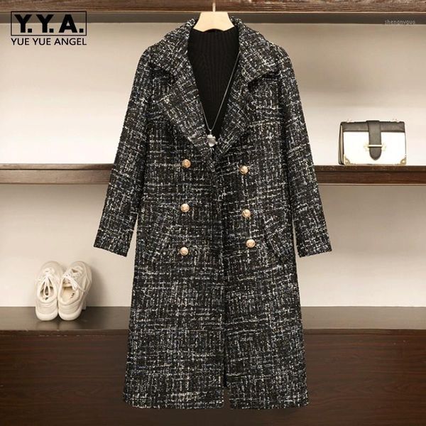 winter women loose wool blends overcoat designer double breasted tweed coat fashion office lady lapel long jacket plus size 5xl women's, Black
winter women loose wool blends overcoat designer double breasted tweed coat fashion office lady lapel long jacket plus size 5xl women's, Black