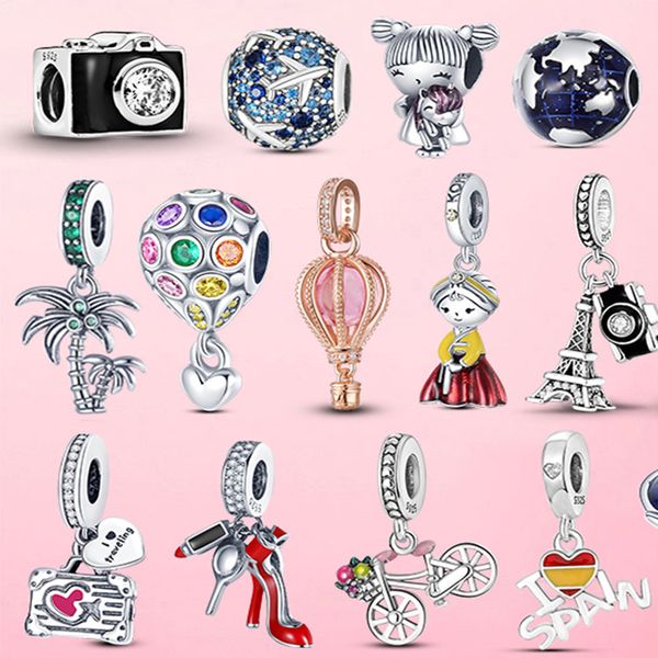 925 sterling silver eiffel tower charm camera plane travel charm earth house charms fit pandora bracelet jewelry diy gift, Black
925 sterling silver eiffel tower charm camera plane travel charm earth house charms fit pandora bracelet jewelry diy gift, Black