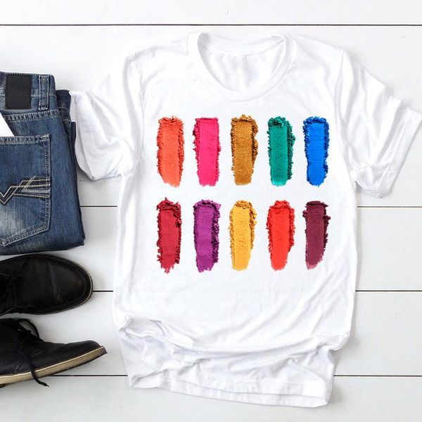 women's t-shirt women 90s style make up finger nail cute fashion cartoon summer lady print tee graphic t female tshirts clothes, White
women's t-shirt women 90s style make up finger nail cute fashion cartoon summer lady print tee graphic t female tshirts clothes, White