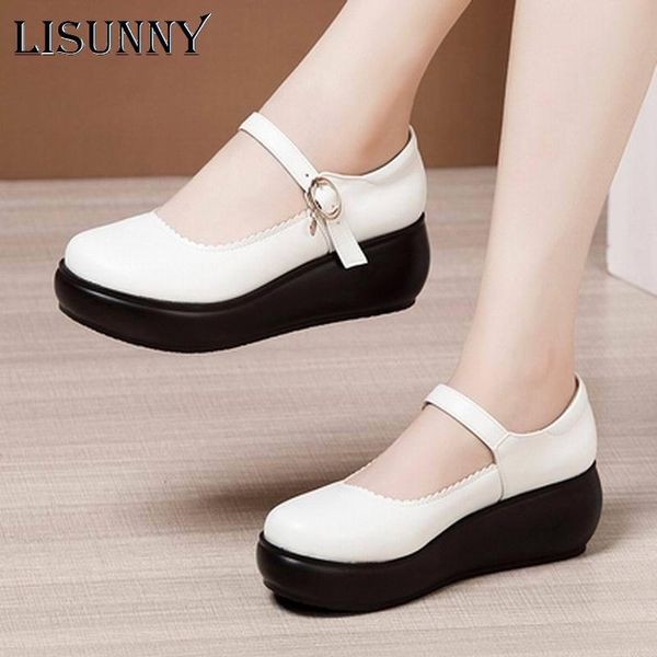 dress shoes lisunny 2021 spring leather women platform wedges high heels round toes ankle strap black pumps large size 33-43
dress shoes lisunny 2021 spring leather women platform wedges high heels round toes ankle strap black pumps large size 33-43