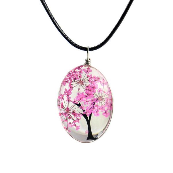pendant necklaces 8 color delicacu handmade dried flower necklace women girl jewelry crystal glass ellipse classic black wax rope, Silver
pendant necklaces 8 color delicacu handmade dried flower necklace women girl jewelry crystal glass ellipse classic black wax rope, Silver