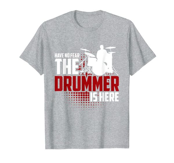 drums t-shirt, White;black