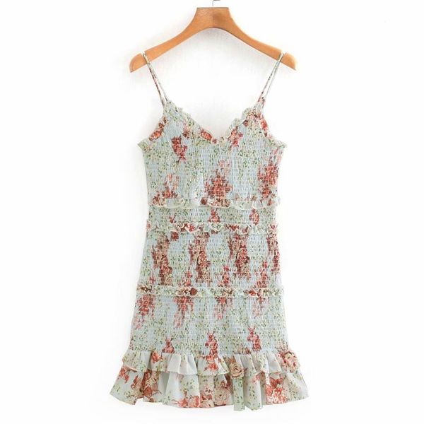casual dresses women elegant vintage floral mini dress chic ruffle neckline sleeveless thin straps lady fashion flounced hem pleated 2021, Black;gray
casual dresses women elegant vintage floral mini dress chic ruffle neckline sleeveless thin straps lady fashion flounced hem pleated 2021, Black;gray